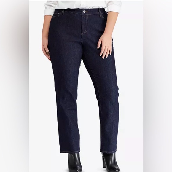 Ralph Lauren Denim - Lauren Ralph Lauren Premier Straight Indigo Denim Jeans Size 16W